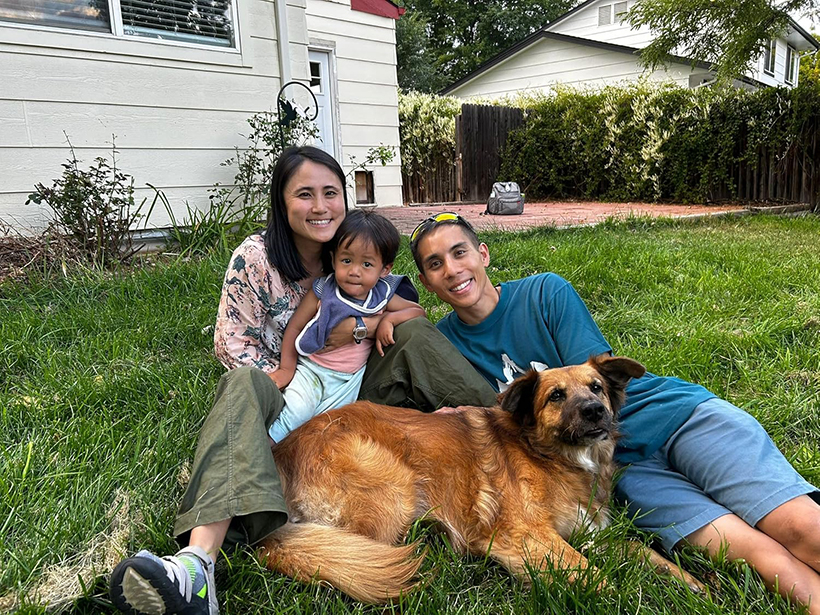 Lina and Brent with their family